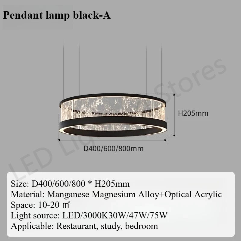 lampe moderne marbre noir blanc brillante opaques 249 2000 lumens