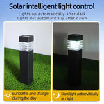 lampes solaires extérieures modernes noires rayures horizontales ip65 led tringle jardin villa parc
