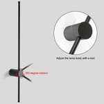 lampe murale led moderne noire 80cm minimaliste éclairage chambre cuisine