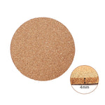 coasters liège marron clair simples rustiques antidérapants table decoration maison