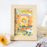 étiquettes décoratives fleurs motifs floraux texte manuscrit bleu vert rose violet blanc illustrations art