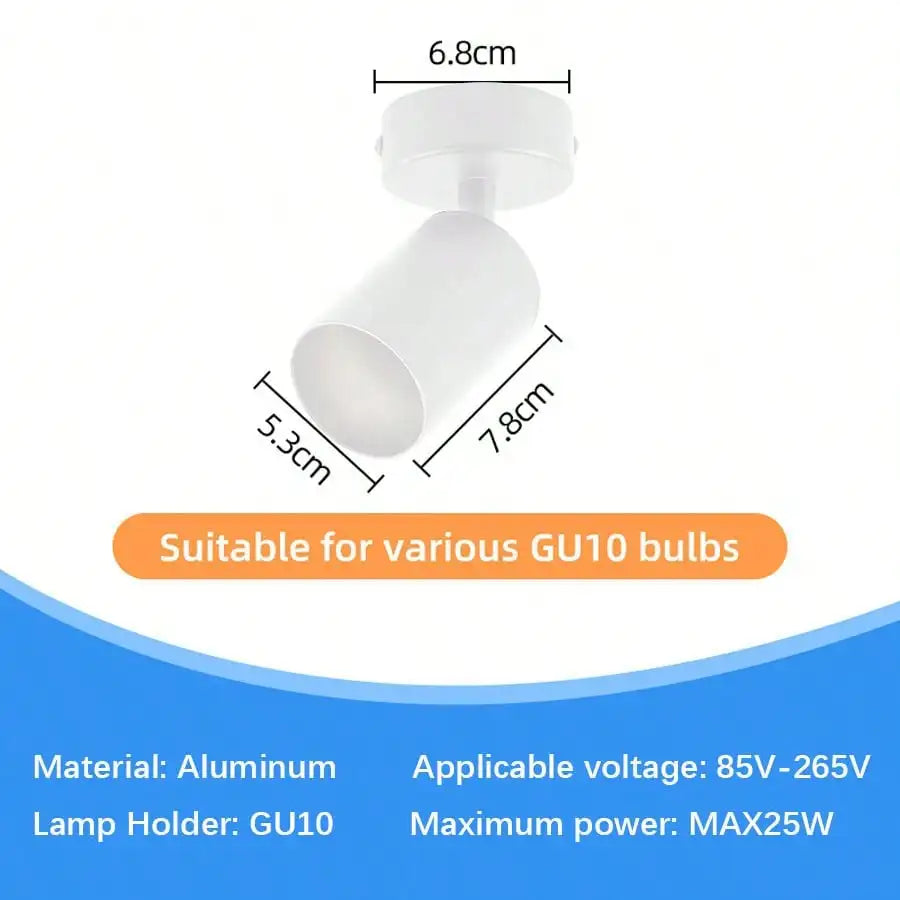Spot lumineux noir moderne plaque montage câble led gu10 5w économeénergie chambre cuisine