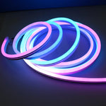 ruban led flexible multicolore moderne télécommande application chambre salon circulaire lumineux