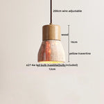 suspension lumineuse moderne pierre naturelle blanc brun lustre salon cuisine chambre minimaliste