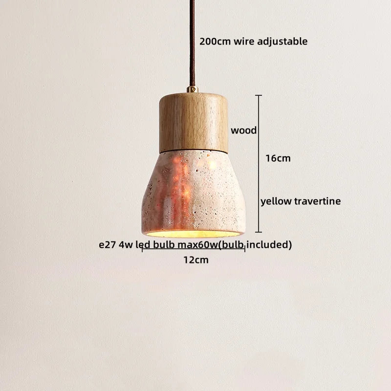 suspension lumineuse moderne pierre naturelle blanc brun lustre salon cuisine chambre minimaliste