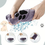 serviette bain animaux patte noire gris rose marron douce moderne absorbante 75cm 100cm