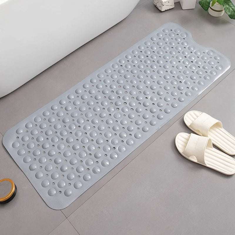 tapis bain moderne bleu translucide bulles massage adhésif antidérapant efficace