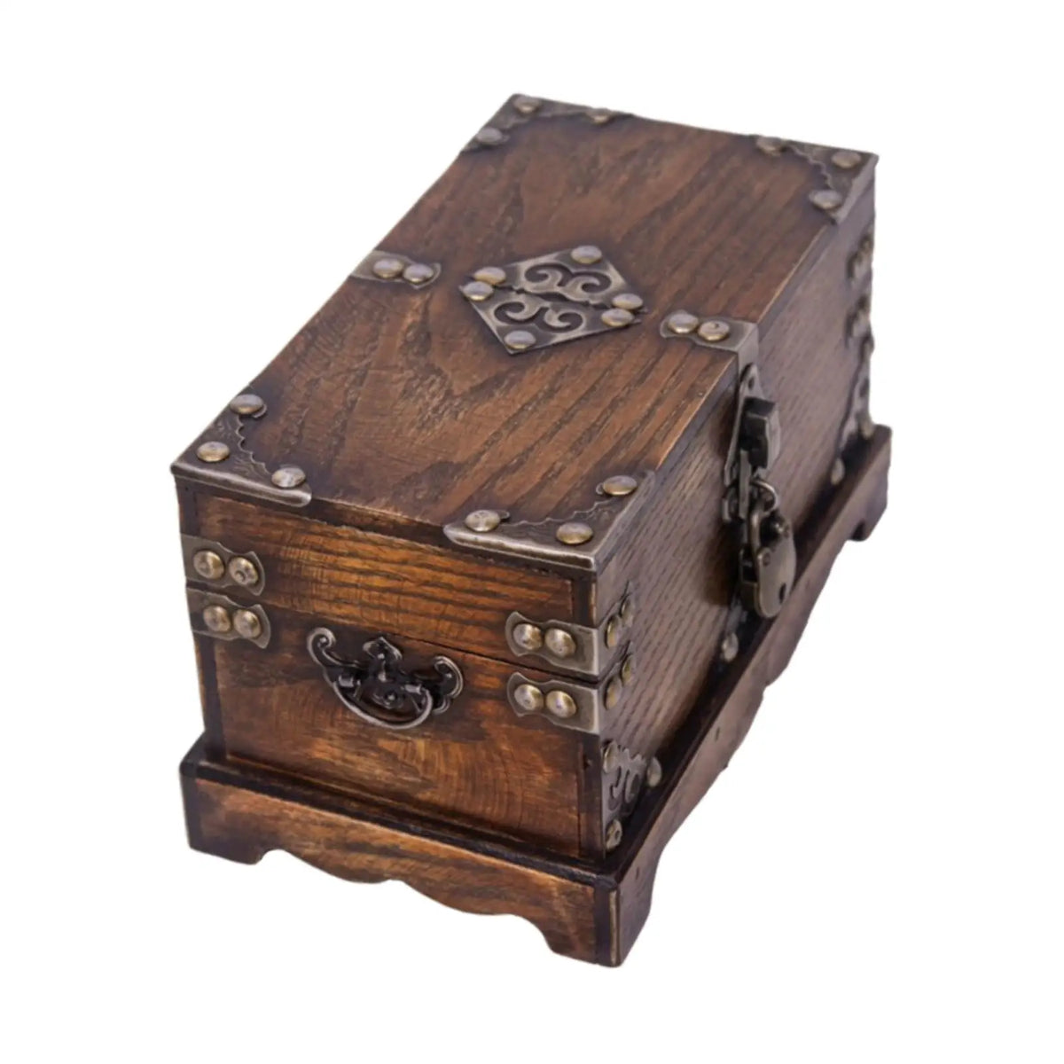 coffre bijoux bois massif vintage bague or bague argent storage box organisation trésor finition