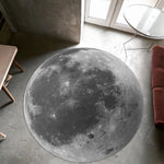 tapis rond moderne gris noir lunaire 40cm 80cm 120cm polyester polypropylèneextérieur décoration chambre maison