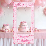 cadre photo rose rubans coeurs happy birthday clips occasion anniversaire saint valentin fête mères