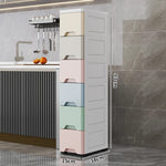 rangements mural blanc gris moderne minimaliste meuble tiroirs poignées roulettes