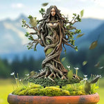 statues decoratives jardin vert brun naturel fantastique racines feuillesextérieur patio