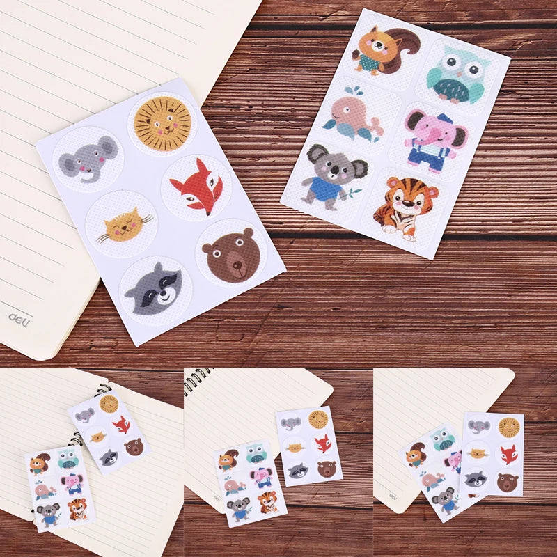 sticker répulsif moustiques autocollant naturel multicolore animaux dessin animé adhésif réutilisable enfants protection maison