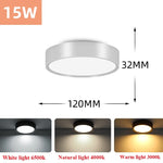Lampe led downlight 3w 5w 10w 15w 25w blanc noir moderne minimaliste montage