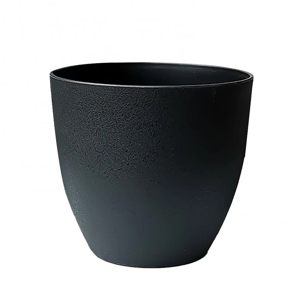 Pots plante moderne plastique texturé gris noir taille XL