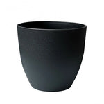 Pots plante moderne plastique texturé gris noir taille XL