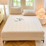 couverture géométrique beige douce polyester lit adultes hiver opacité confortable fixation