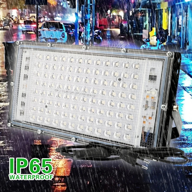 projecteur led uv ip65 étanche 100w 50w noir blanc moderne câble us eu