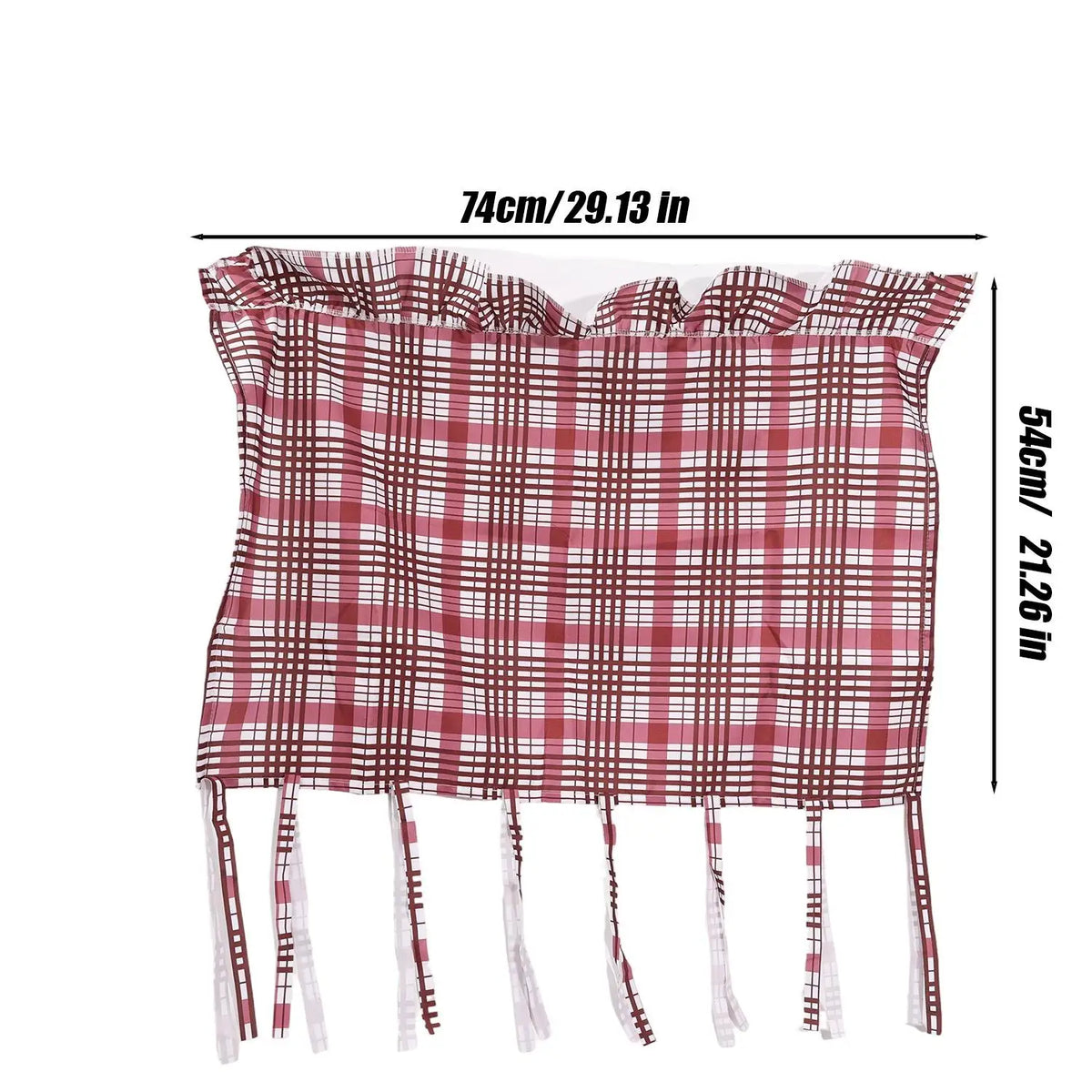tablier cuisine vintage rouge blanc carreaux opaques rubans nœuds ferme
