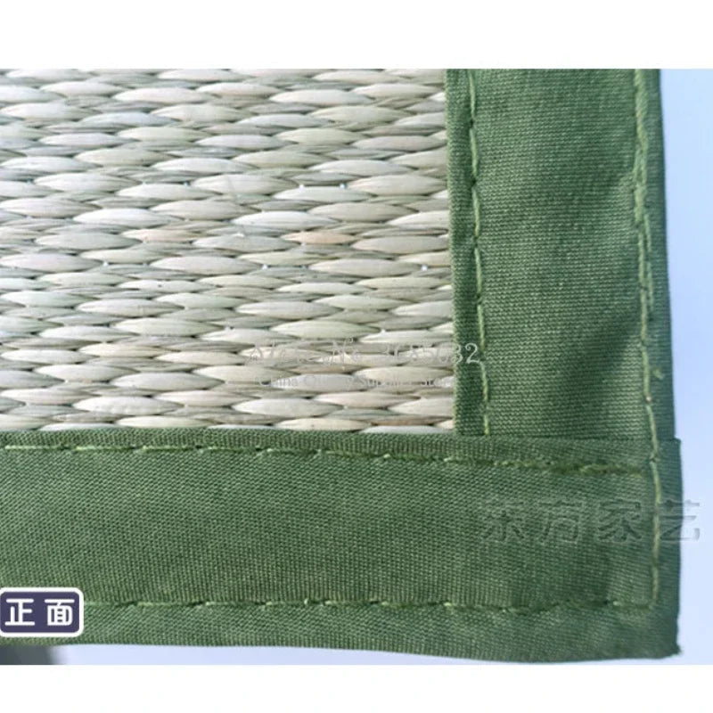 tapis pliable tissé vert olive traditionnel minimaliste opaque 75x200cm