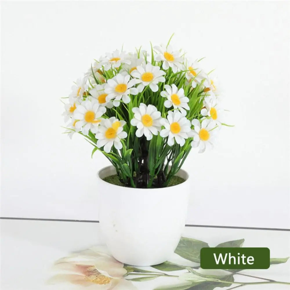 Décoration intérieure bouquet artificiel violet rouge rose jaune pot blanc moderne fête