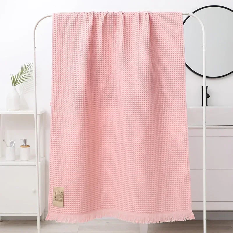serviette bain coton géométrique rapide moderne multicolore grande taille bleu marine gris rose vert