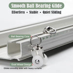 Rail pour rideau double compact aluminium blanc