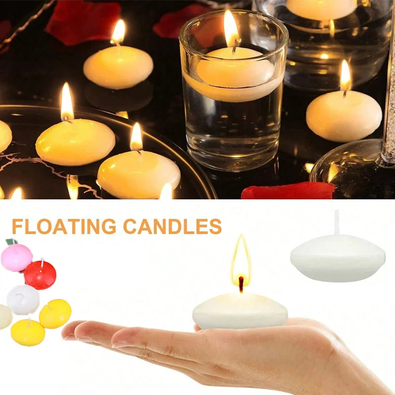 bougies flottantes blanc opaques modernes baignoire décoration st valentin mariage 10 16 pièces