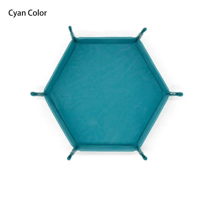 plateau jeu pliable moderne velours doux dés clips métalliques marron bleu marine rouge vert