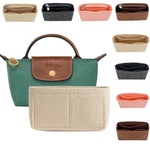 organisateur sac main réutilisable simili cuir bleu clair beige vert marron classique poche intérieure