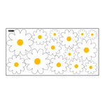 sticker mural fleur marguerite blanc jaune deco enfantine champetre pvc moderne decoration maison bricolage