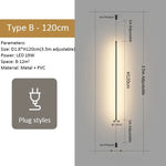 lampe poser moderne noire led adhésif 6w 10w lisse aluminium câble électrique