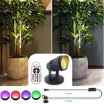 projecteur led noir moderne réglable télécommande fade strobe flash 12w us plug