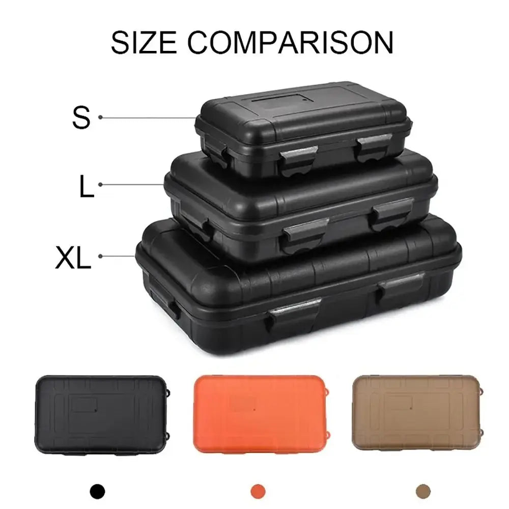 boîtes rangement voyage noires oranges beiges opaques pratiques robustes poignées empilablesextérieur camping
