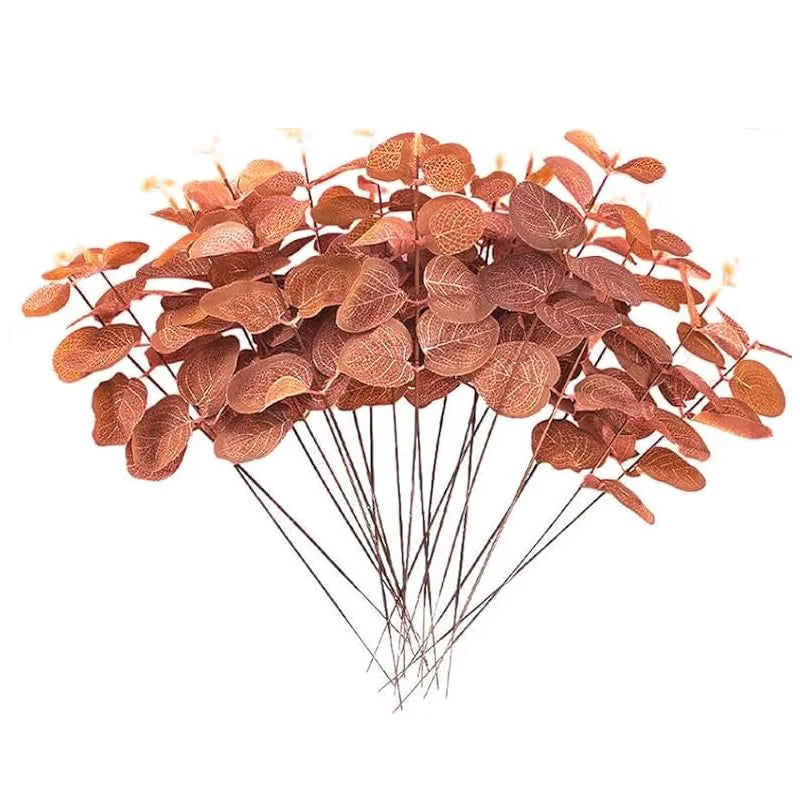 feuilles eucalyptus artificielles vertes blanches bouquet mariage décoration intérieur naturel rustique