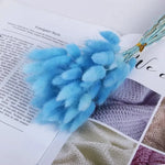bouquet fleurs séchées forme lapin décoration table mariage anniversaire baby shower pampas lagurus phragmites