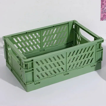panier rangement pliable orange jaune vert rose gris moderne clips ventilation