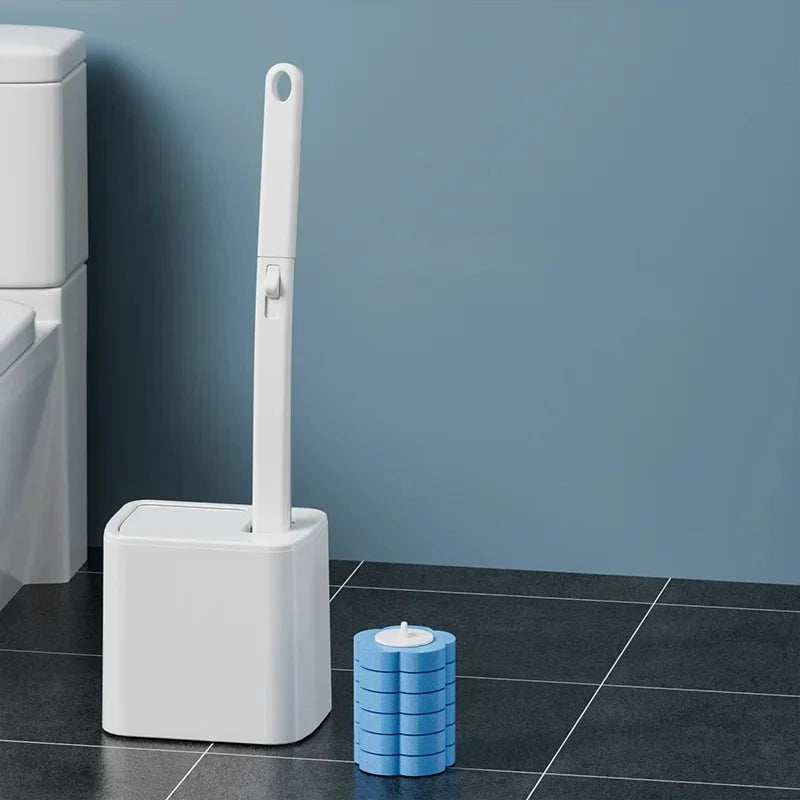 brosse wc jetable tête remplacement boîte rangement moderne blanche bleue violette