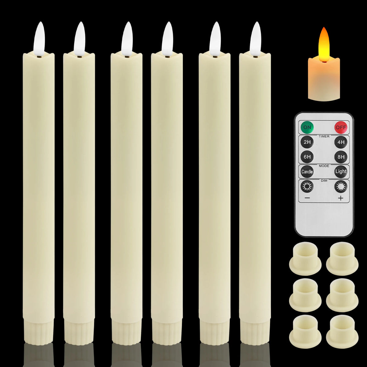 décoration intérieure moderne bougies led sans flamme blanc opaques télécommande pièces base plate