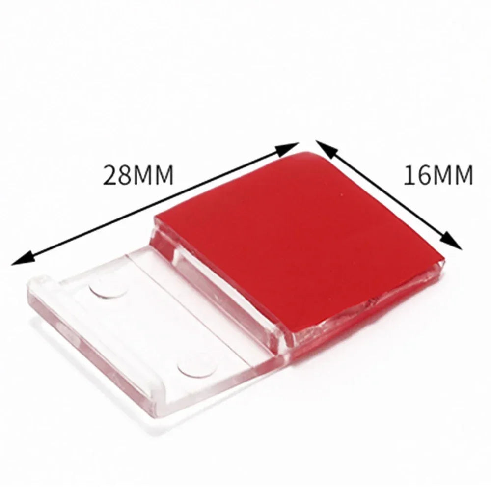 support auto adhésif invisible ruban led transparent rouge moderne pratique clip montage bande luminescente