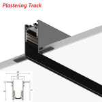 rail led magnétique noir moderne système éclairage intérieur minimaliste connecteurs d'angle