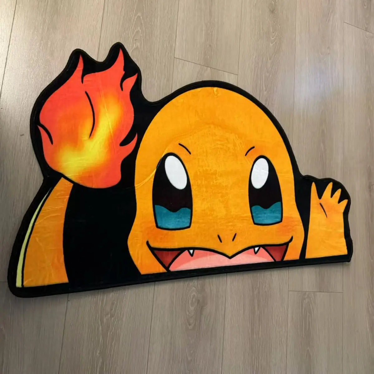 tapis pokémon orange noir bleu rouge anti skid velours retro classic chambre enfants adultes