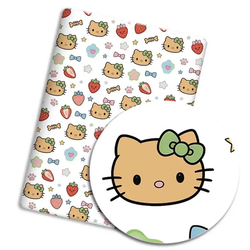 tapis souris hello kitty motifs personnages coeurs fruits fleurs couleurs multiples