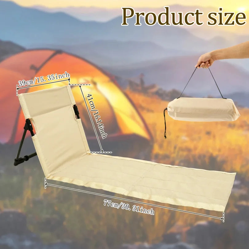 matelas pliable plage portable moderne beige uni sac rangement clips