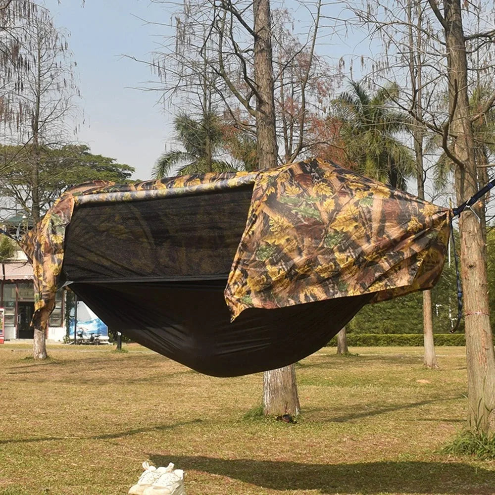 hamac camouflage adulte extérieur noir marron vert olive sécurité bâche rangement camping