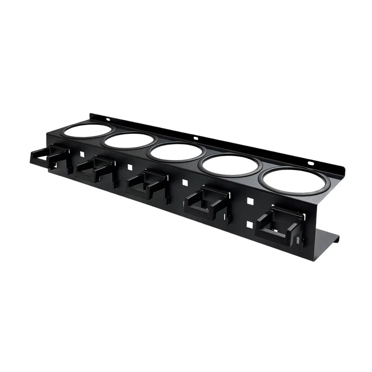 support mural bouteilles nettoyant noir clips rangement garage organisation outils