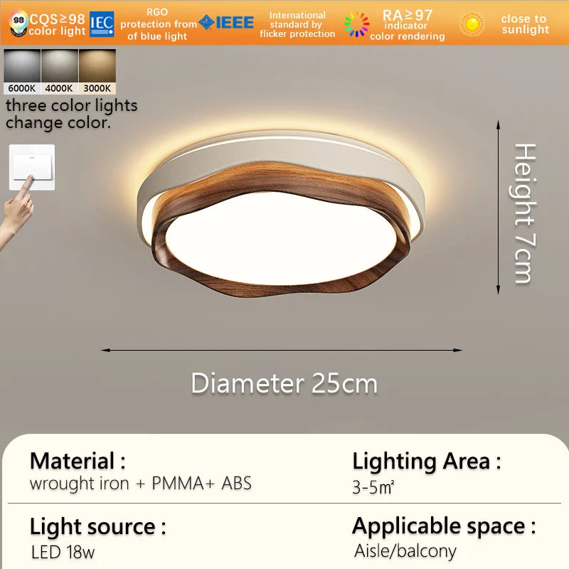 lampes modernes japonais blanc bois clair diffuseur opaque éclairage indirect couloir balcon