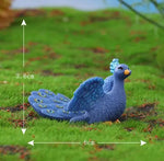 décoration jardin oiseau paon résine verte bleue plumes brillantes réaliste pastelextérieur