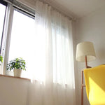 rideau blanc moderne transparent fenêtre salon chambre décoration maison chic