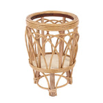 pots plante naturel blanc corde tressée bois rustique boho chic plastique transparentintérieurextérieurbalcon
